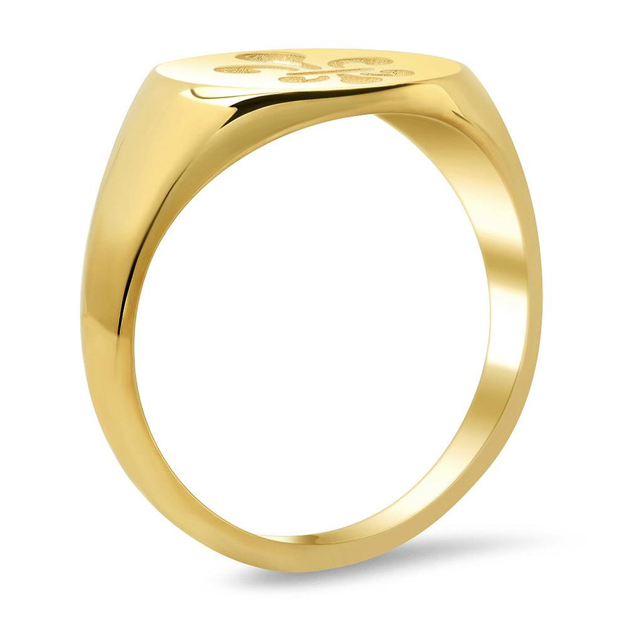 Color Blossom Signet Ring, Yellow Gold, White Gold And Diamonds