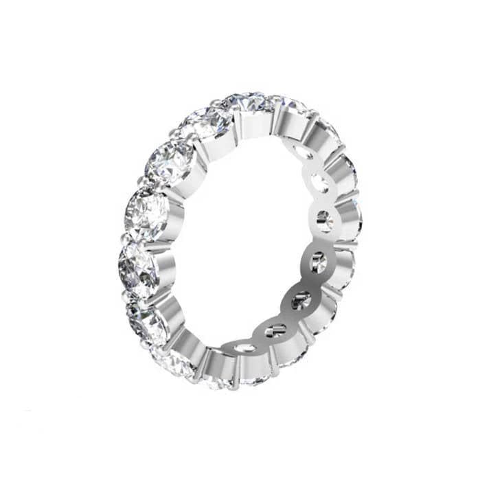 Forever One Moissanite 4mm Round Eternity Ring Moissanite Wedding Rings deBebians 