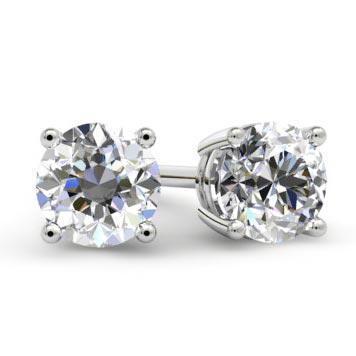 Forever One Moissanite Stud Earrings Moissanite Earrings deBebians 