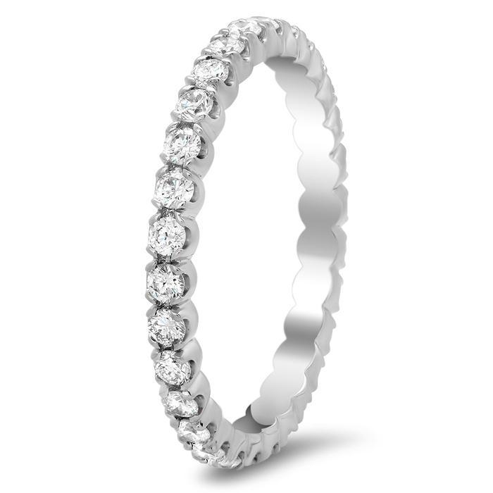 Round Four Prong Diamond Eternity Band - 0.70 carat Diamond Eternity Rings deBebians 