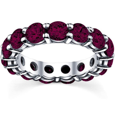 Garnet Anniversary Eternity Band Gemstone Eternity Rings deBebians 