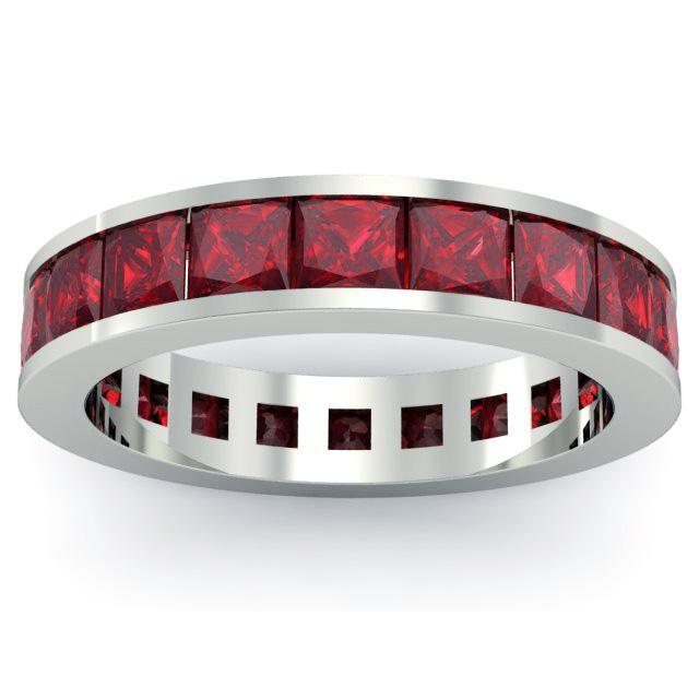 Garnet Gemstone Eternity Band Gemstone Eternity Rings deBebians 