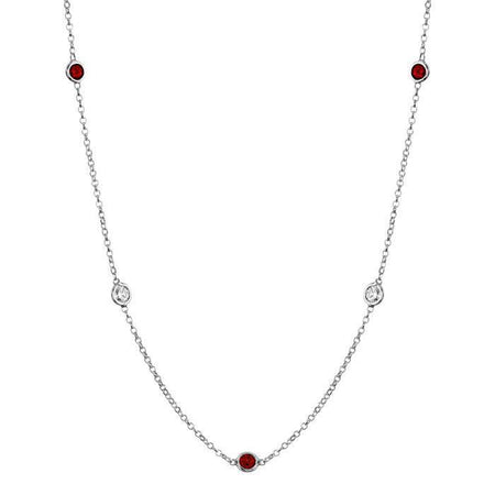 Garnets and Diamonds by the Inch Gemstone Station Necklaces deBebians 