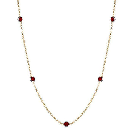 Garnet Station Necklace Necklaces deBebians 