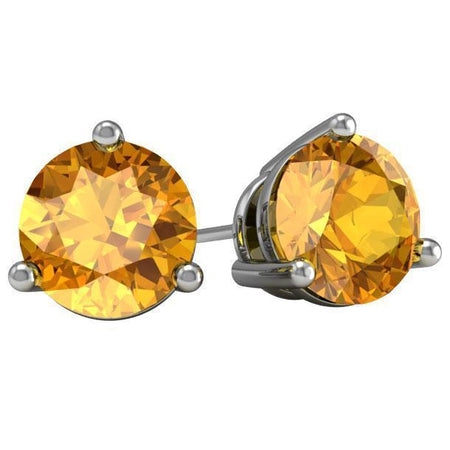 Citrine Stud Earrings Gemstone Stud Earrings deBebians 