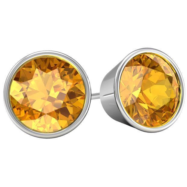 Citrine Stud Earrings Gemstone Stud Earrings deBebians 