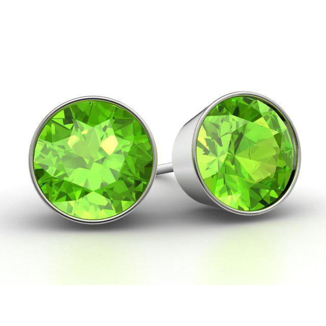 Peridot Stud Earrings Gemstone Stud Earrings deBebians 