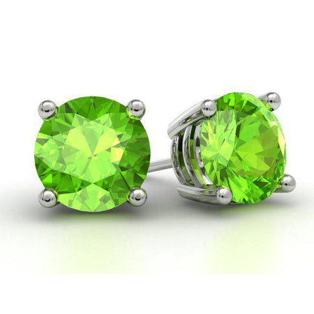 Peridot Stud Earrings Gemstone Stud Earrings deBebians 