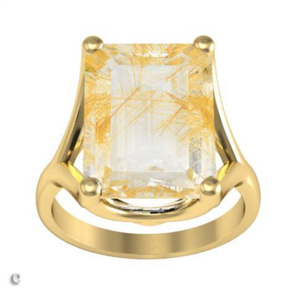 Golden Rutilated Quartz Ring Gift Ideas Over $1500 deBebians 