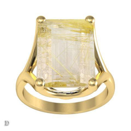 Golden Rutilated Quartz Ring Gift Ideas Over $1500 deBebians 