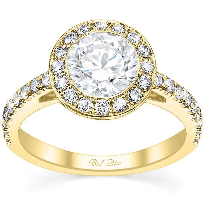 Halo Bezel Style Wedding Ring Halo Engagement Rings deBebians 