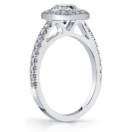 Halo Bezel Style Wedding Ring Halo Engagement Rings deBebians 