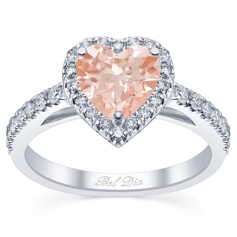 Rose Gold Morganite Heart Shaped Engagement Ring – deBebians