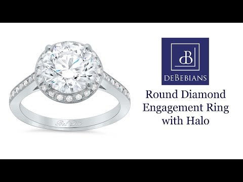Round Engagement Ring with Halo