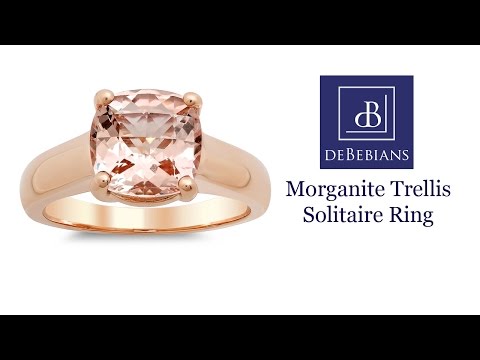 Morganite Trellis Solitaire Ring