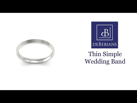 Thin Simple Platinum Wedding Ring 2mm