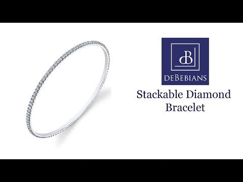 Stackable Diamond Bangle Bracelet