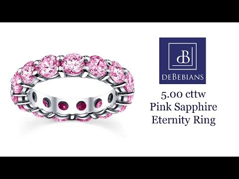 5.00 cttw Pink Sapphire Eternity Ring