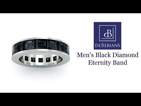 Men's Black Diamond Eternity Band