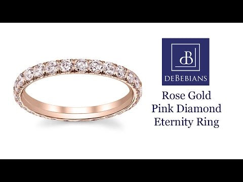 Rose Gold Pink Diamond Eternity Ring