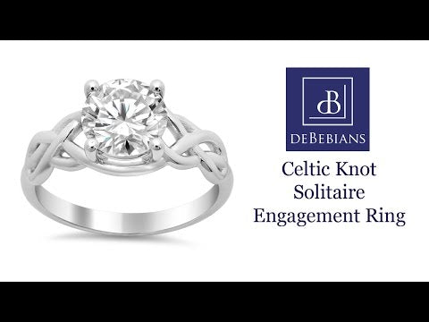 Celtic Knot Solitaire Engagement Ring