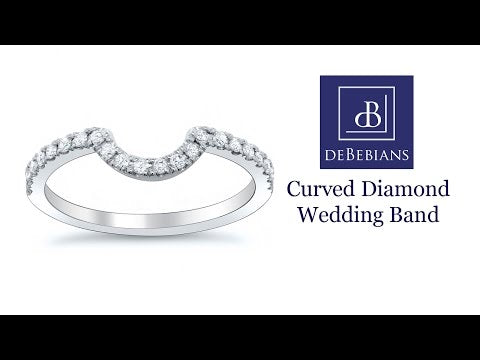 Curved Diamond Wedding Band