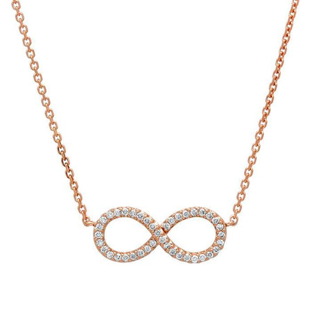 Infinity Pave Diamond Pendant Diamond Necklaces deBebians 