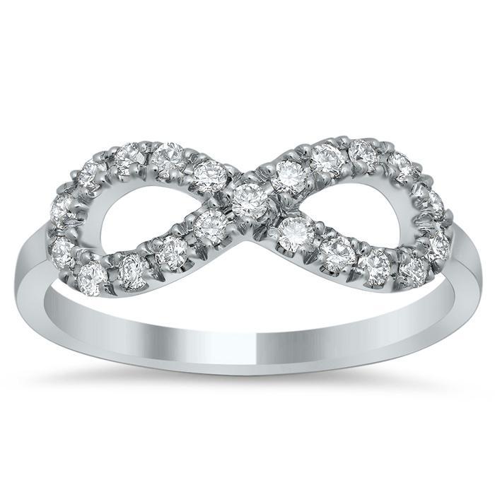 Infinity Pave Diamond Ring Diamond Wedding Rings deBebians 