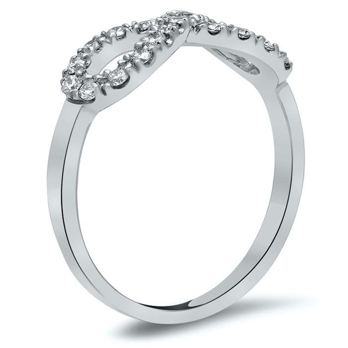 Infinity Pave Diamond Ring Diamond Wedding Rings deBebians 