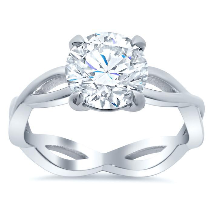 Infinity Style Solitaire Engagement Ring Solitaire Engagement Rings deBebians 