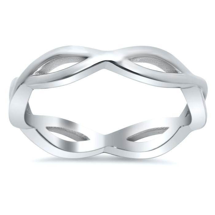 Infinity Twist Ring Plain Wedding Rings deBebians 