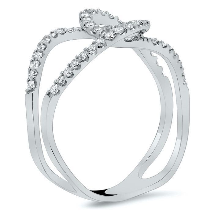 Interlocking Pave Diamond Loop Ring – deBebians