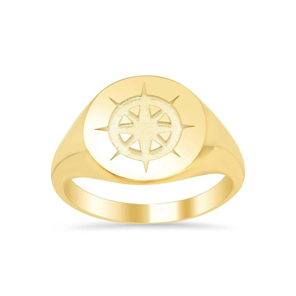 Compass Signet Ring for Ladies Signet Rings deBebians 