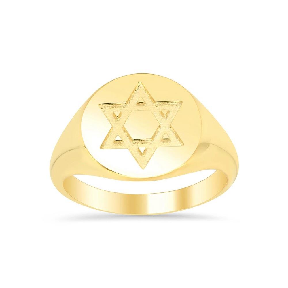 Star of David Signet Ring for Ladies Signet Rings deBebians 