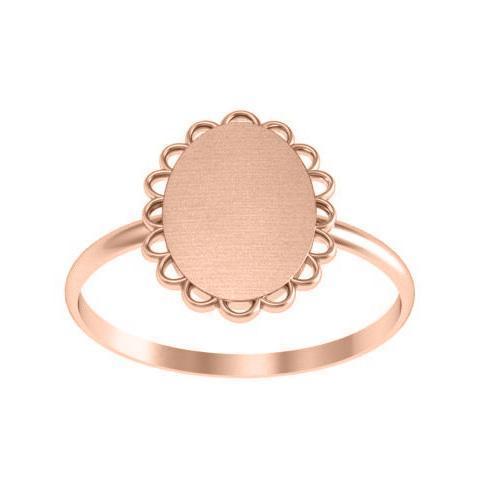 Signet Ring Gold With Scalloped Edge Signet Rings deBebians 