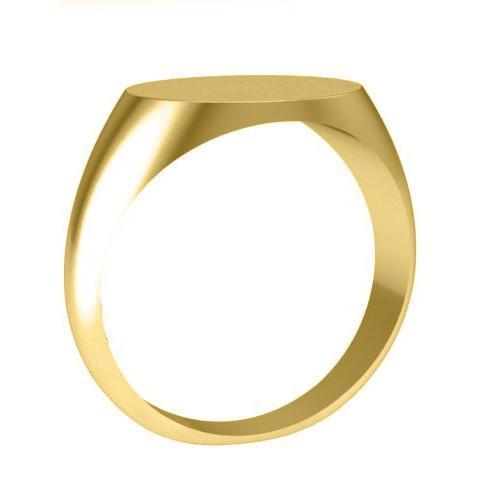 Yellow Gold Oval Gold Signet Ring Signet Rings deBebians 