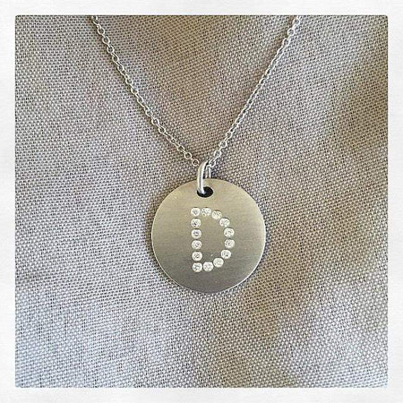 Diamond Initial Pendant Personalized Necklaces deBebians 