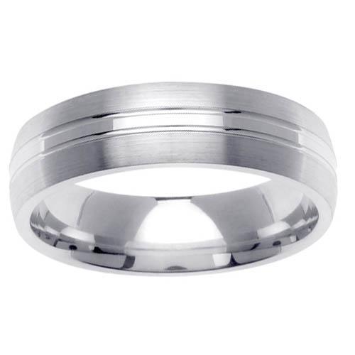 6mm Dual Finish Mens Wedding Ring Unique Wedding Rings deBebians 