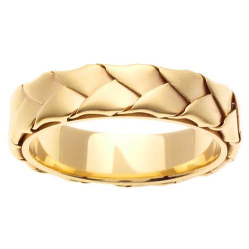White Gold Braided Ring 5mm Handmade Wedding Rings deBebians 