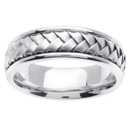 White Gold Handmade Ring Handmade Wedding Rings deBebians 