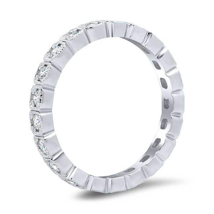 Round Brilliant Cut Bezel Set Diamond Eternity Band - 0.72 carat Diamond Eternity Rings deBebians 