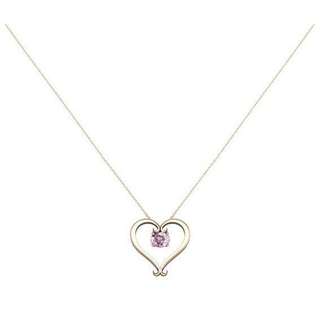 Morganite Heart Pendant Gift Ideas Under $1000 deBebians 