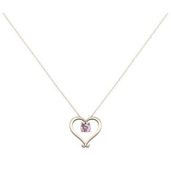 Morganite Heart Pendant Gift Ideas Under $1000 deBebians 