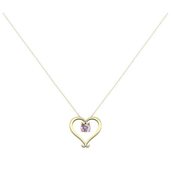 Morganite Heart Pendant Gift Ideas Under $1000 deBebians 