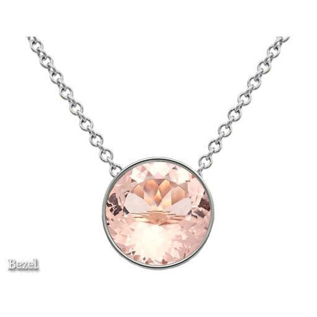 Morganite Solitaire Pendant Solitaire Necklaces deBebians 