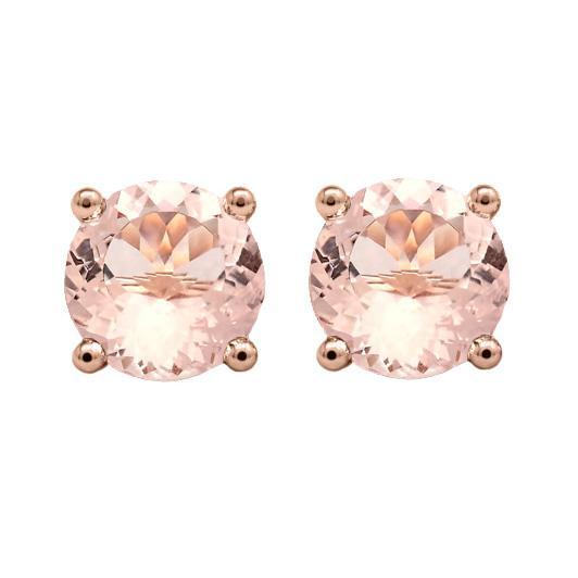 Morganite Stud Earrings Gemstone Stud Earrings deBebians 