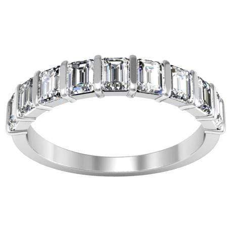 Nine Diamond Ring with Asscher or Emerald Diamond Wedding Rings debebians 