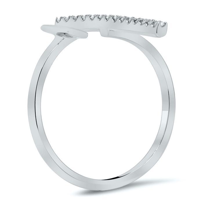 Open T-Bar Ring Diamond Wedding Rings deBebians 