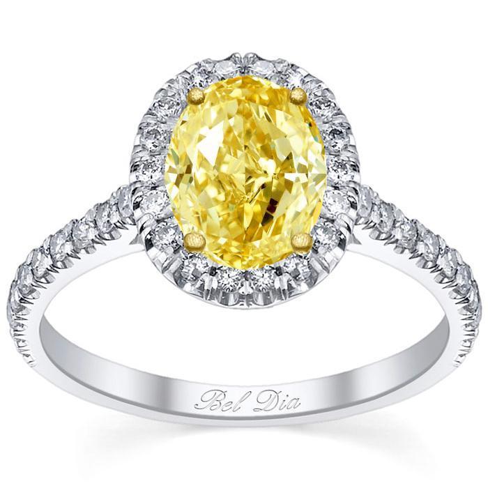 Oval Yellow Diamond Engagement Ring Yellow Diamond Engagement Rings deBebians 