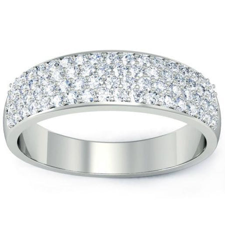 Pave Diamond Band Diamond Wedding Rings deBebians 